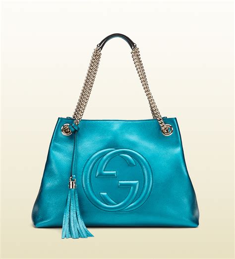 gucci teal pouch bag 2017